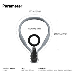 Magnetic Neck Halter Bracket Quick Release Shock Absorption For Mobile Phone