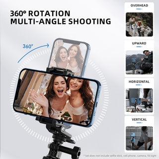 Multifunctional Phone Holder Expandable Fill Light Mobile Phone Desktop Stand