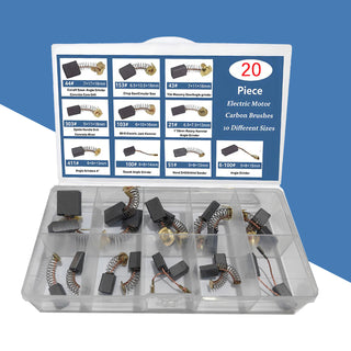 20Pcs 10 Sizes Electric Motor Carbon Brushes Replacement For Power Tool