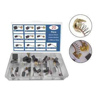 20Pcs 10 Sizes Electric Motor Carbon Brushes Replacement For Power Tool