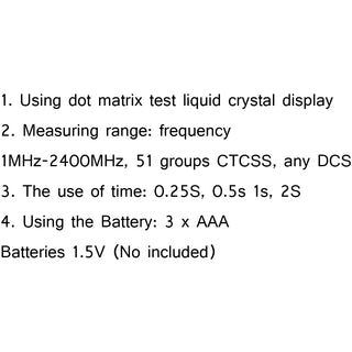 1x Q8 LCD Display Portable 1MHz-1000MHz Frequency Counter CTCSS/DCS Frequency Blk
