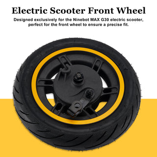 10" Solid Tire Front Wheel 60/70-6.5 Scooter Replacement for Ninebot Max G30