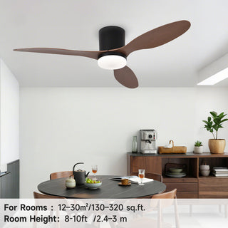 52 Inch Low Profile Ceiling Fan with Remote/App Control