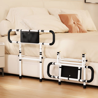 Bed Side Rail Mobility Aid Guard punch-free and foldable bedside handrails for getting up