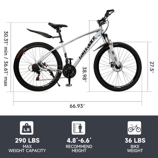 27.5 inches Mountain Bike 21 Speed Bikes With Lock+Air Pump (Copy)
