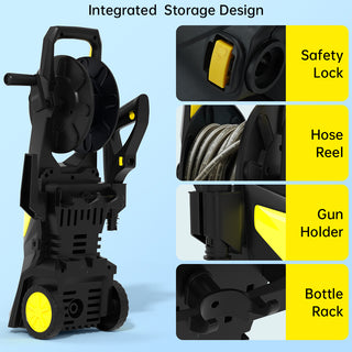 Portable 3000 PSI Electric High-Pressure Washer Yellow 2.6 GPM Power Washer