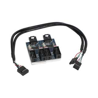 9 Pin USB Header Male 1 to 4 Female Motherboard Extension Connector Extender