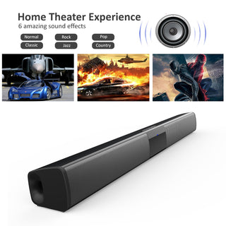 Wireless Surround Sound Bar 4 Speaker System BT Subwoofer TV Home Theater Remote