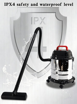 5 Gallon Steel Stainless Wet/Dry Canister Vac Shop Vacuum Cleaner 1800W