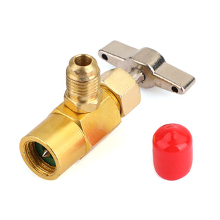 Refrigerant AC Can Bottle Tap 1/2ACME Thread Alloy Adapter Opener Valve