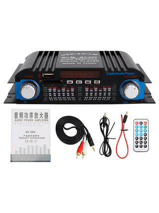 3 in 1 720W 4CH High-Power Mini Sm Amplifier Home Car 12V 220V Hifi Bluetooth