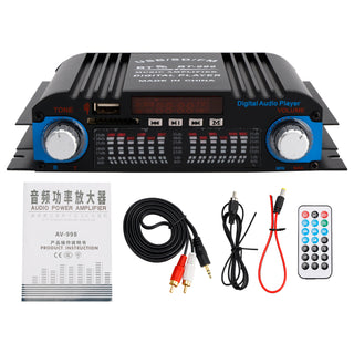 3 in 1 720W 4CH High-Power Mini Sm Amplifier Home Car 12V 220V Hifi Bluetooth