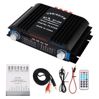3 in 1 720W 4CH High-Power Mini Sm Amplifier Home Car 12V 220V Hifi Bluetooth