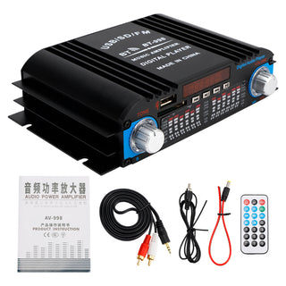 3 in 1 720W 4CH High-Power Mini Sm Amplifier Home Car 12V 220V Hifi Bluetooth