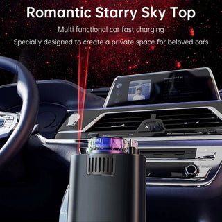 120W Super Fast Car Charger Retractable Cable Ambient Light Smart Air Freshener