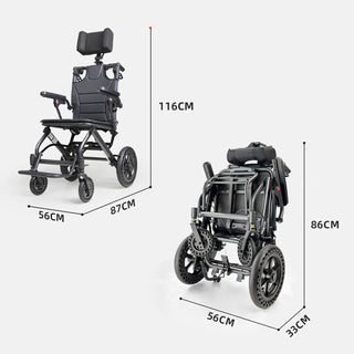 Foldable Manual Wheelchair with Lightweight Aluminum Alloy Frame