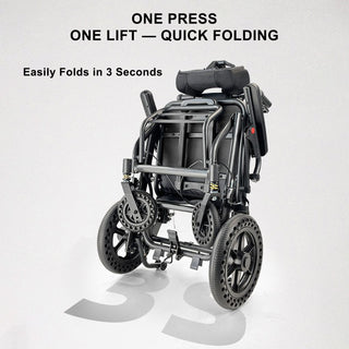 Foldable Manual Wheelchair with Lightweight Aluminum Alloy Frame