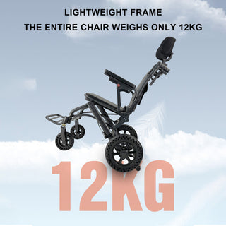 Foldable Manual Wheelchair with Lightweight Aluminum Alloy Frame