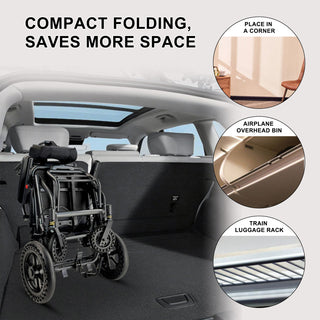 Foldable Manual Wheelchair with Lightweight Aluminum Alloy Frame