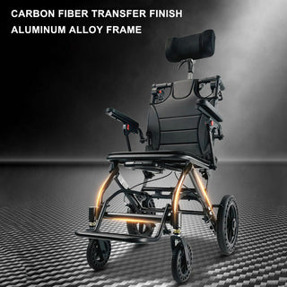 Foldable Manual Wheelchair with Lightweight Aluminum Alloy Frame