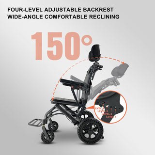 Foldable Manual Wheelchair with Lightweight Aluminum Alloy Frame