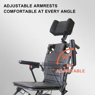 Foldable Manual Wheelchair with Lightweight Aluminum Alloy Frame