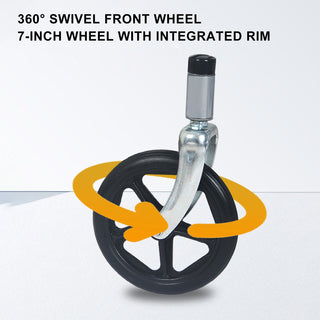 24" Lightweight Manual Wheelchair with Dual X-Frame Support