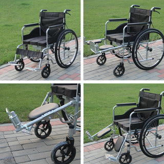24" Lightweight Manual Wheelchair with Dual X-Frame Support