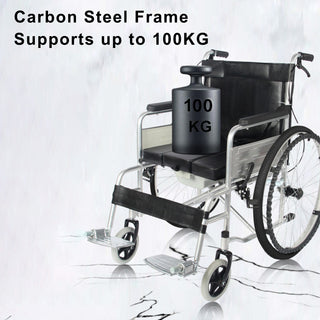 24" Lightweight Manual Wheelchair with Dual X-Frame Support