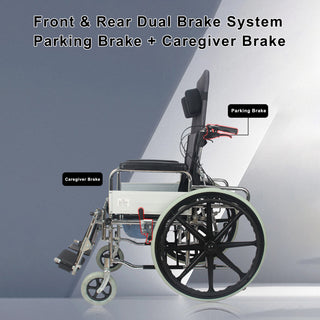 Adjustable Reclining Manual Wheelchair – Full Recline
