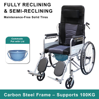 Adjustable Reclining Manual Wheelchair – Full Recline