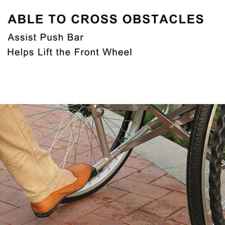 24-Inch Manual Wheelchair with Dual Brakes