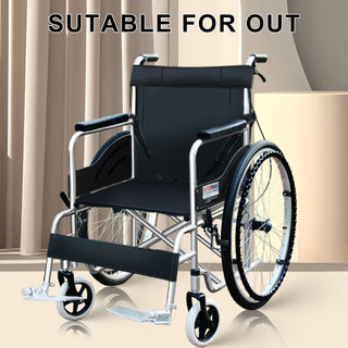 24-Inch Manual Wheelchair with Dual Brakes