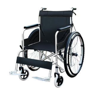 24-Inch Manual Wheelchair with Dual Brakes