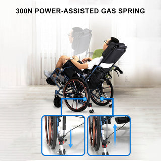 Zero-Gravity Reclining Wheelchair with Dual-Pressure Frame