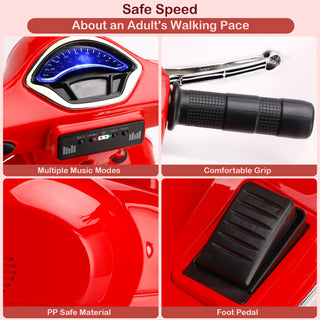 Dual Electric 6V Ride On Motorcycle Toy Car For Kid 3 Wheeler Toy Car Red