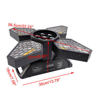 4 Arms Bee Eye Zoom Light Beam DMX Stage Light Disco Show Bar Party Lighting