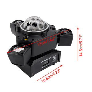 Three Head LED Stage Light Beam Moving Head Light With Laser DJ Disco Party