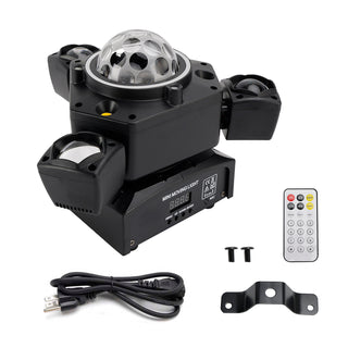 Three Head LED Stage Light Beam Moving Head Light With Laser DJ Disco Party