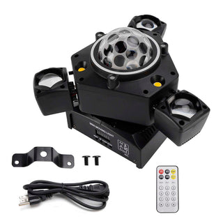 Three Head LED Stage Light Beam Moving Head Light With Laser DJ Disco Party