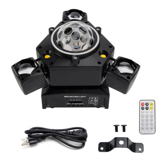 Three Head LED Stage Light Beam Moving Head Light With Laser DJ Disco Party