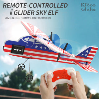 KF800 2.4G Remote Control Glider With Cool Light Plane Flying Airplane Toy Red
