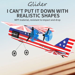 KF800 2.4G Remote Control Glider With Cool Light Plane Flying Airplane Toy Red