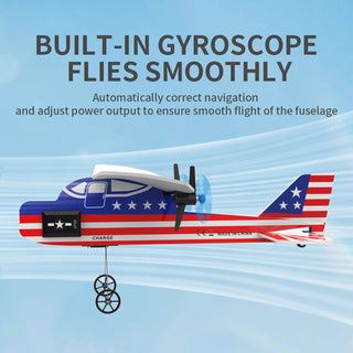 KF800 2.4G Remote Control Glider With Cool Light Plane Flying Airplane Toy Red