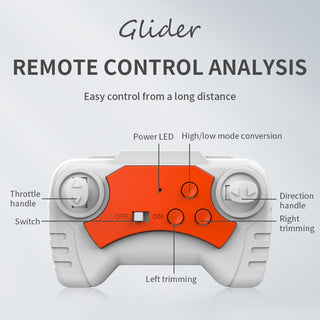 KF800 2.4G Remote Control Glider With Cool Light Plane Flying Airplane Toy Red