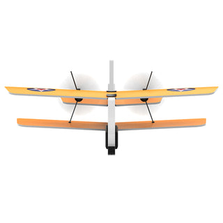 KF801 2.4G Remote Control Glider With Cool Light Flying Airplane Toy Yellow