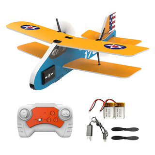 KF801 2.4G Remote Control Glider With Cool Light Flying Airplane Toy Yellow