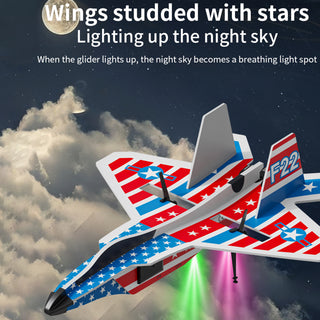KF804 2.4G Remote Control Glider With Cool Light Flying Airplane Toy Gift Red