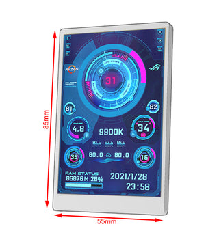3.5" IPS USB Screen AIDA64 PC CPU RAM HDD Data Monitor Type-C Sub Screen White