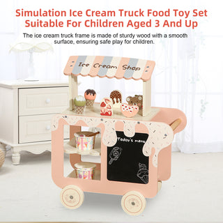 Simulation Ice Cream Truck Food Toy Set Suitable For Children Aged 3 And Up